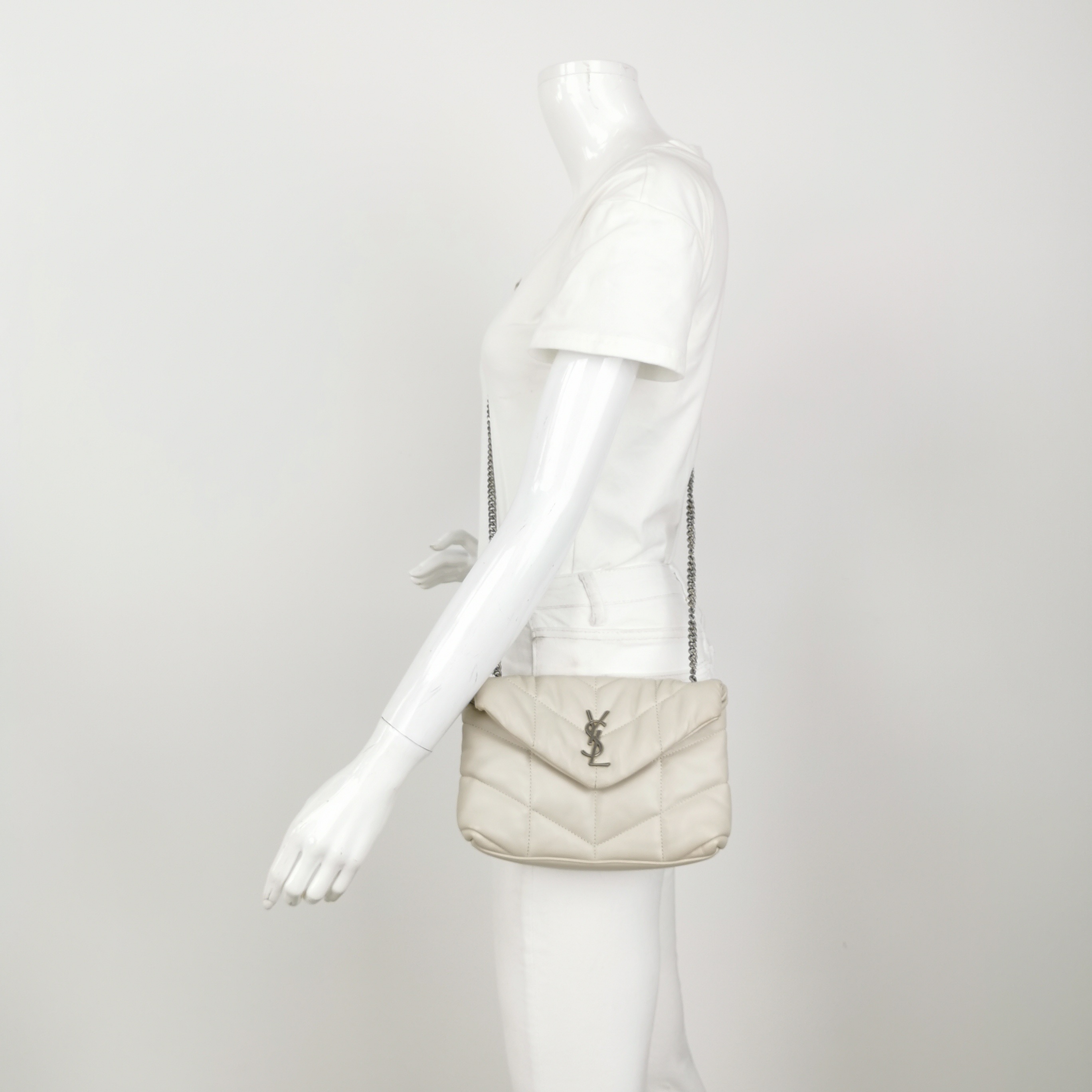 Saint Laurent Loulou Puffer Shoulder Bag Quilted Leather Mini — alternate view