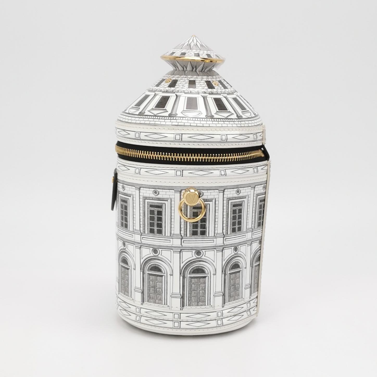 Louis Vuitton(LV) Cannes Vase Handbag Limited Edition Fornasetti Architettura Print Leather and Monogram Canvas — photo 3 of 15