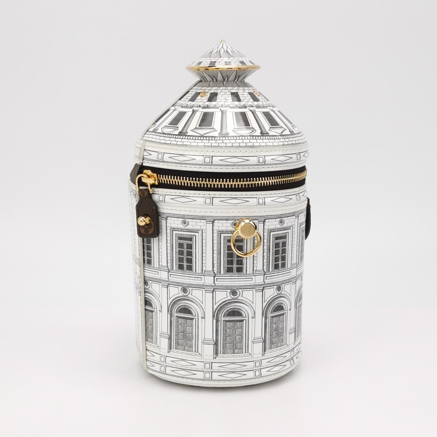 Louis Vuitton(LV) Cannes Vase Handbag Limited Edition Fornasetti Architettura Print Leather and Monogram Canvas — photo 4 of 15