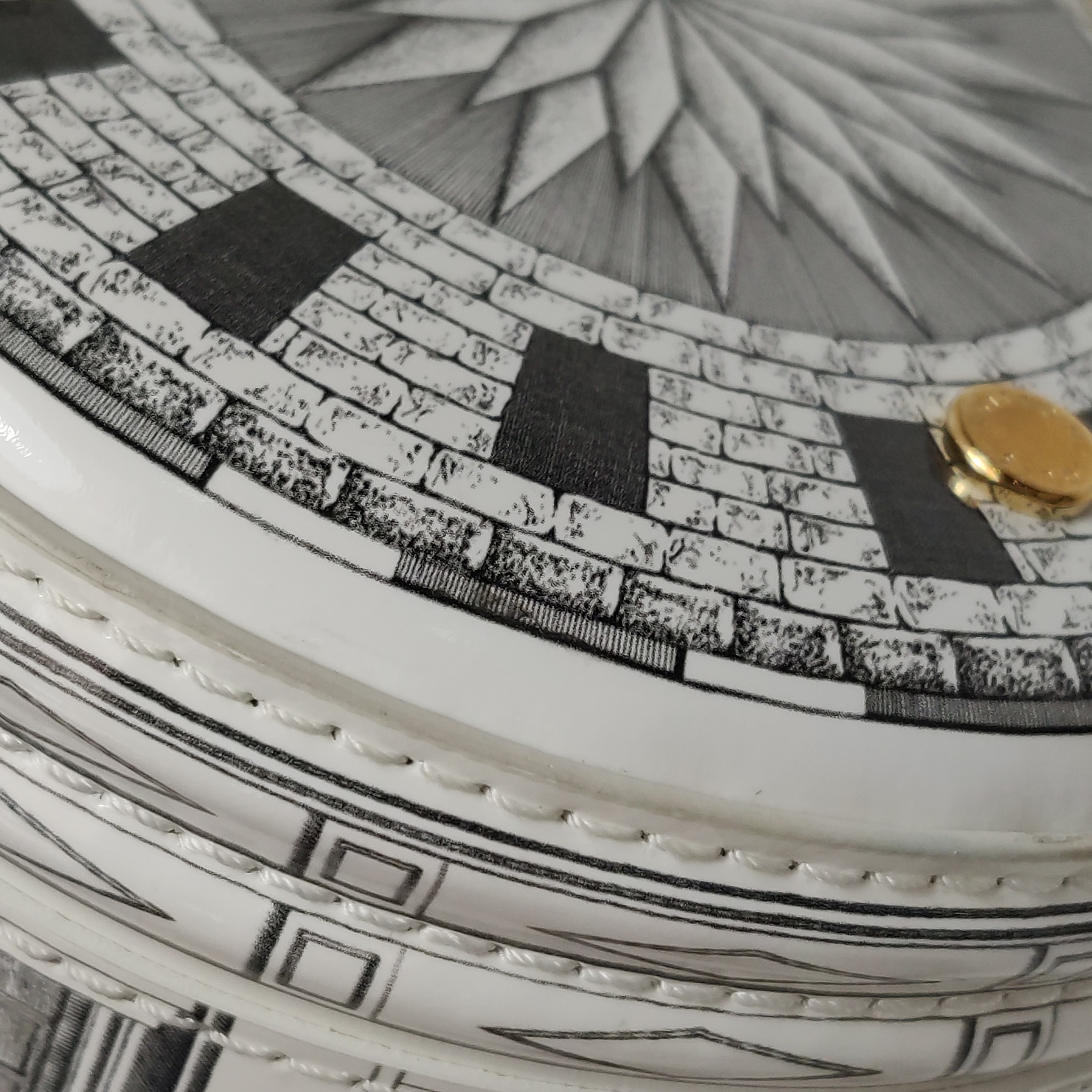 Louis Vuitton(LV) Cannes Vase Handbag Limited Edition Fornasetti Architettura Print Leather and Monogram Canvas — photo 14 of 15