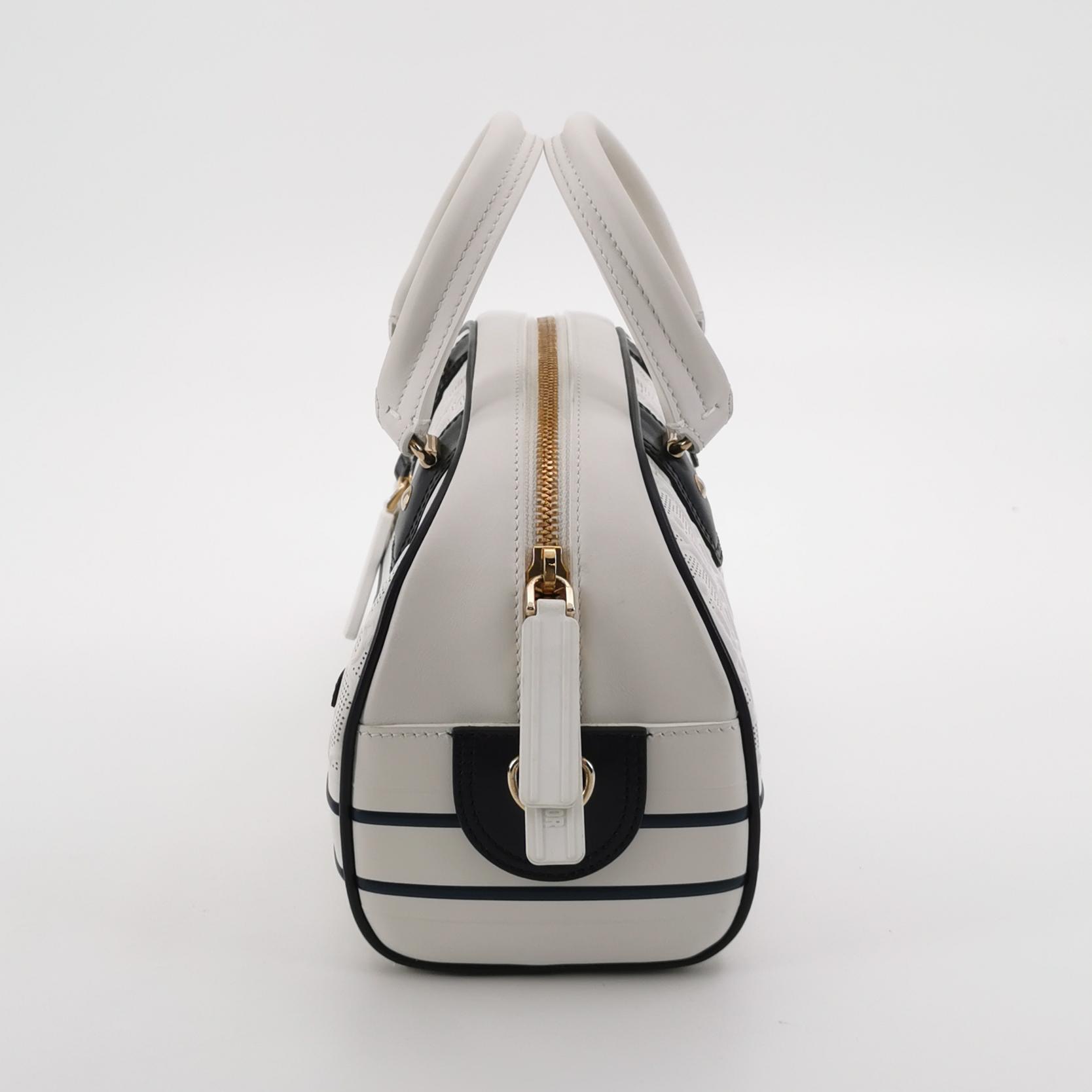 Christian Dior Vibe Zip Bowling Bag Oblique Perforated and Embossed Calfskin Small — photo 4 of 16
