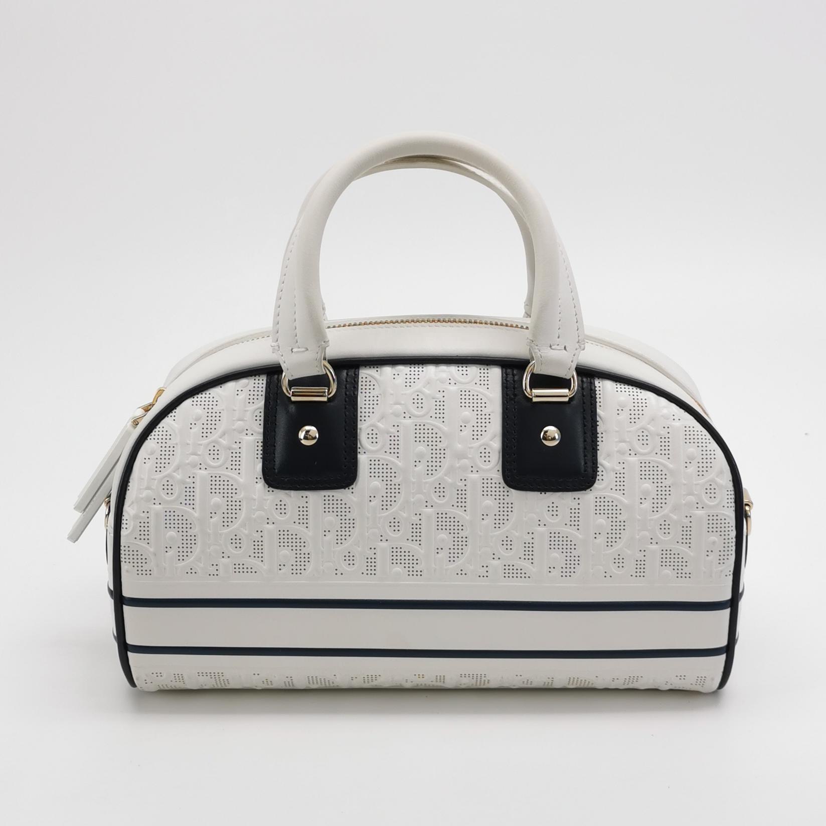 Christian Dior Vibe Zip Bowling Bag Oblique Perforated and Embossed Calfskin Small — photo 3 of 16