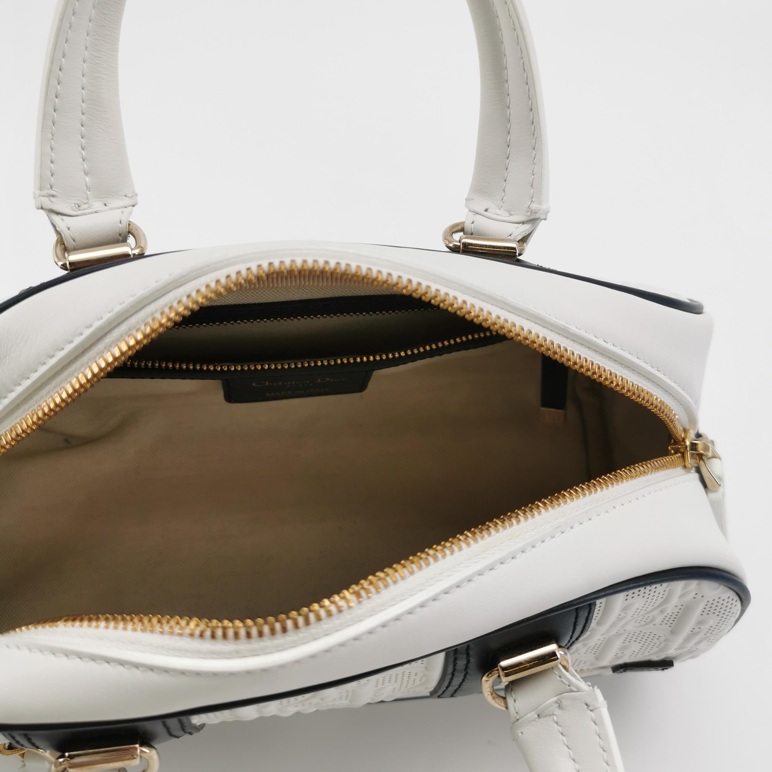 Christian Dior Vibe Zip Bowling Bag Oblique Perforated and Embossed Calfskin Small — photo 7 of 16