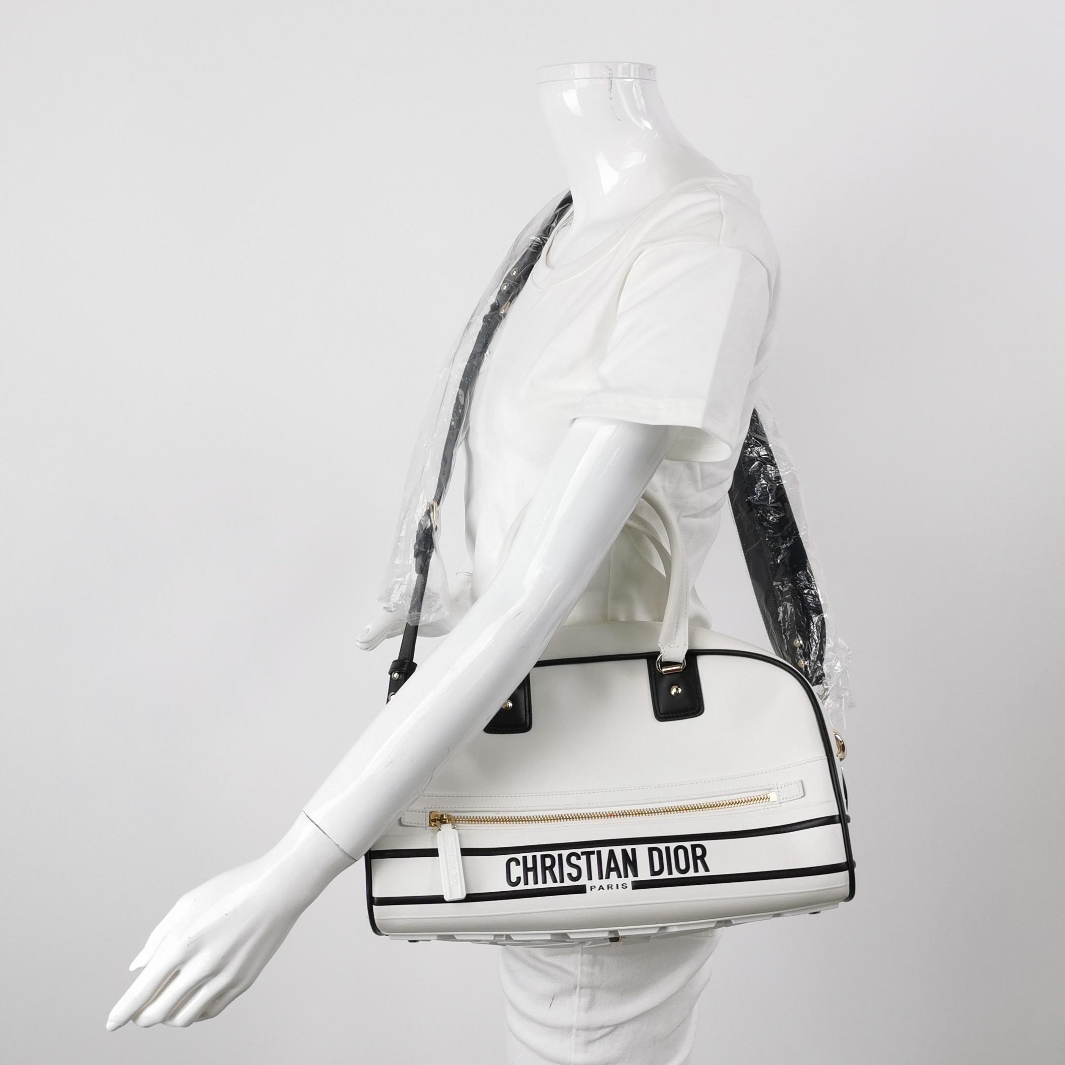 Christian Dior Vibe Zip Bowling Bag Leather Medium — alternate view