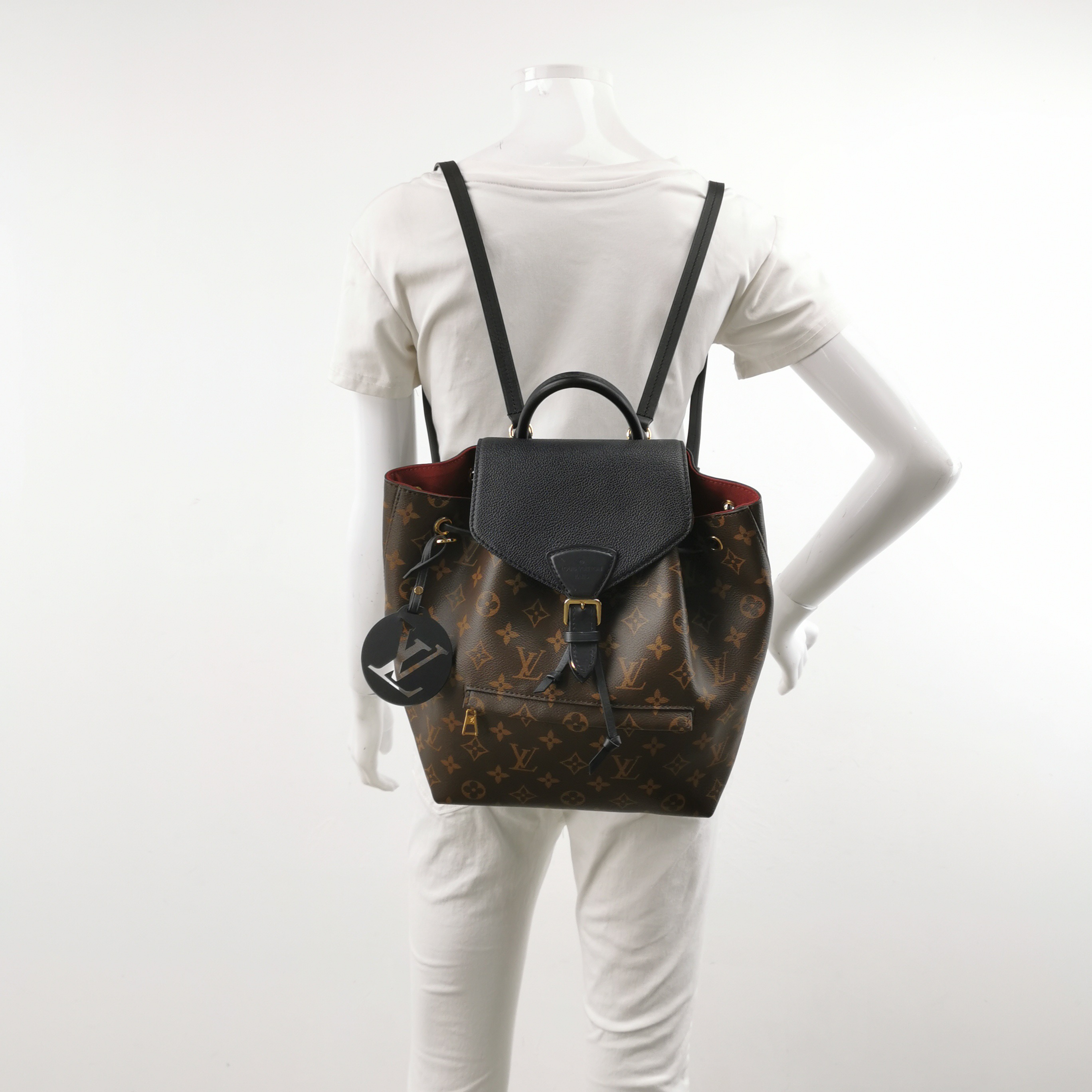Louis Vuitton(LV) Montsouris NM Backpack Monogram Canvas with Leather PM — alternate view