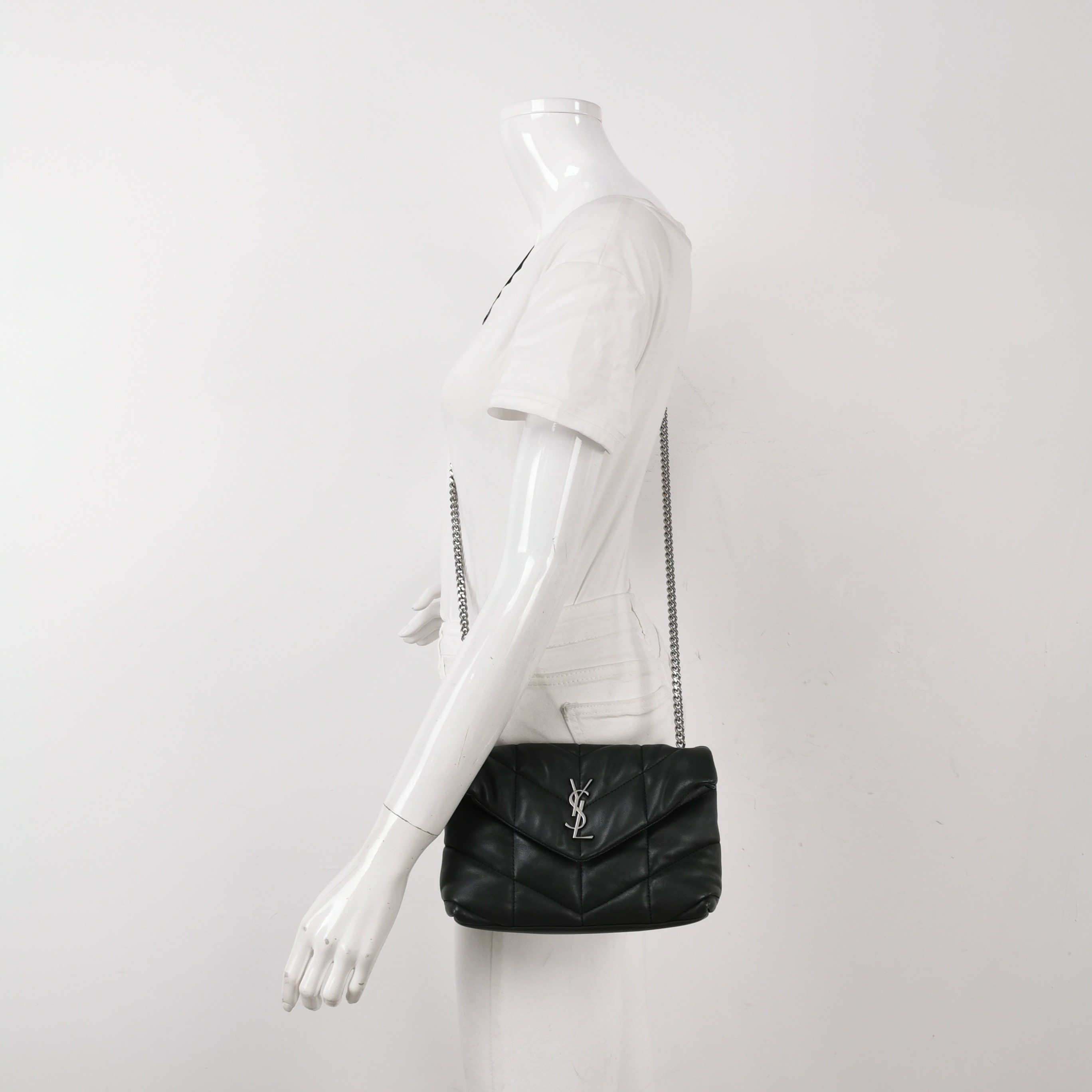 Saint Laurent Loulou Puffer Shoulder Bag Quilted Leather Mini — alternate view