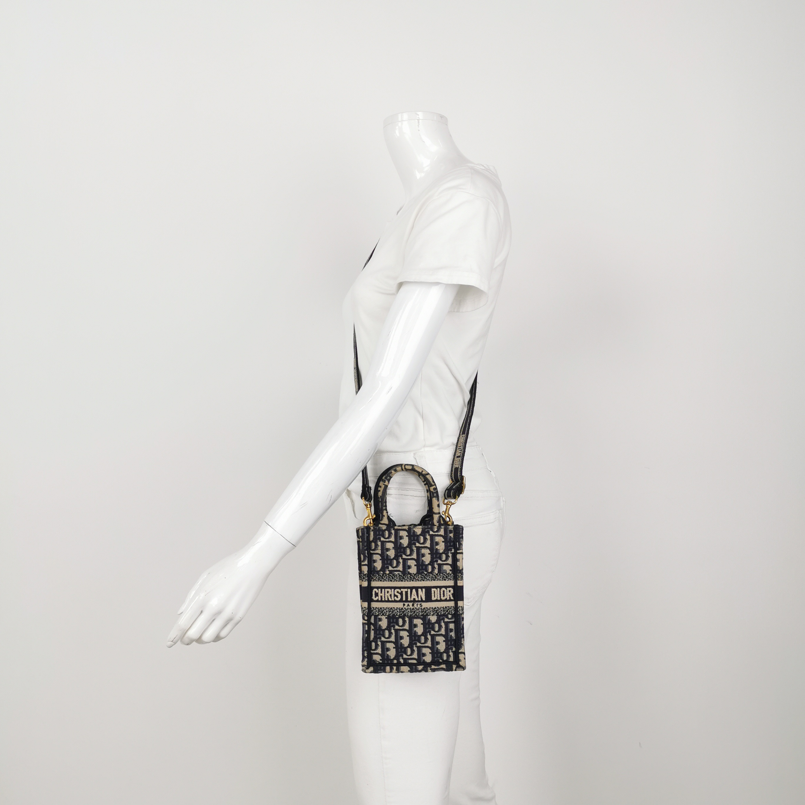 Dior Book Tote Phone Bag Oblique Canvas Mini — alternate view