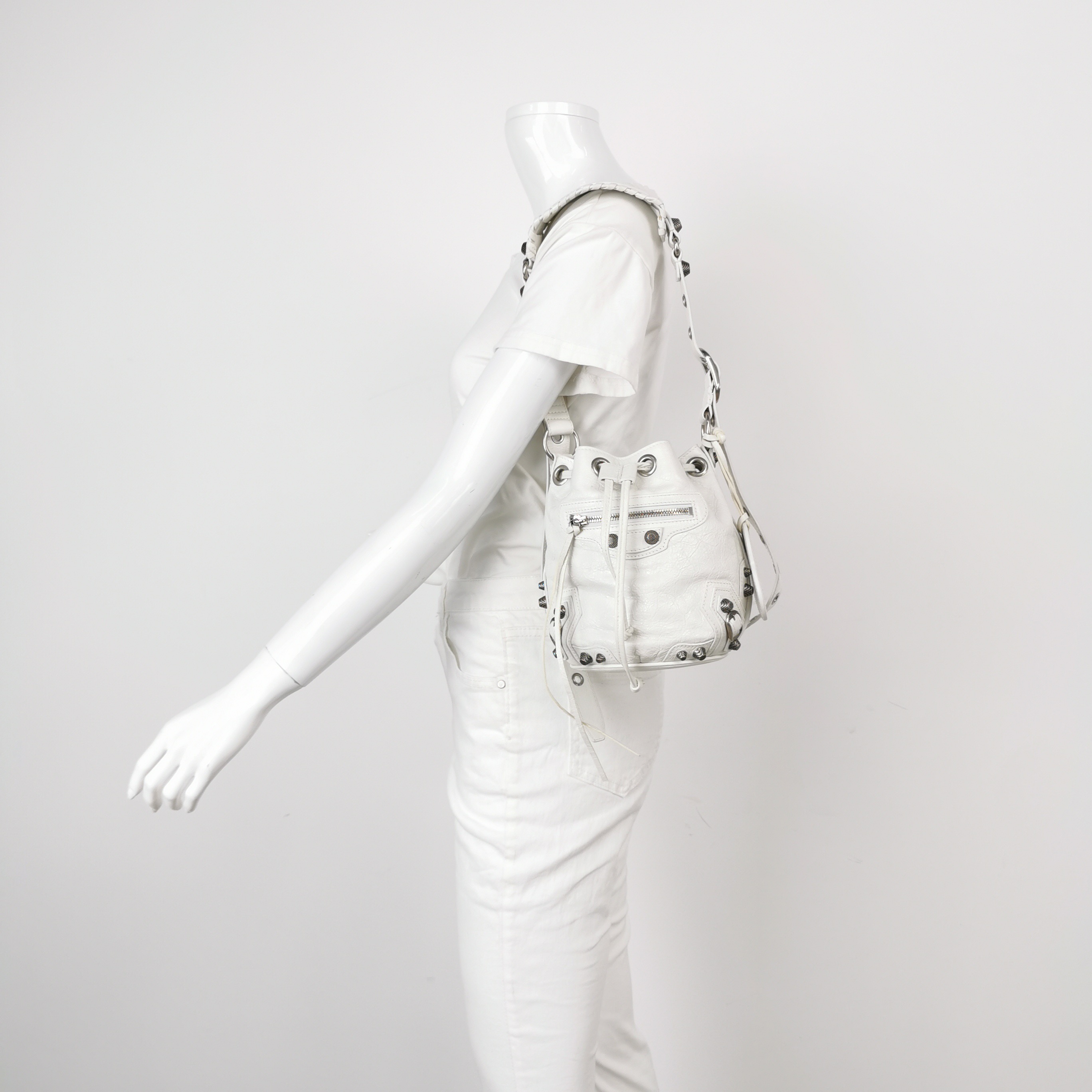 Balenciaga Le Cagole Giant Studs Bucket Bag Leather XS — alternate view