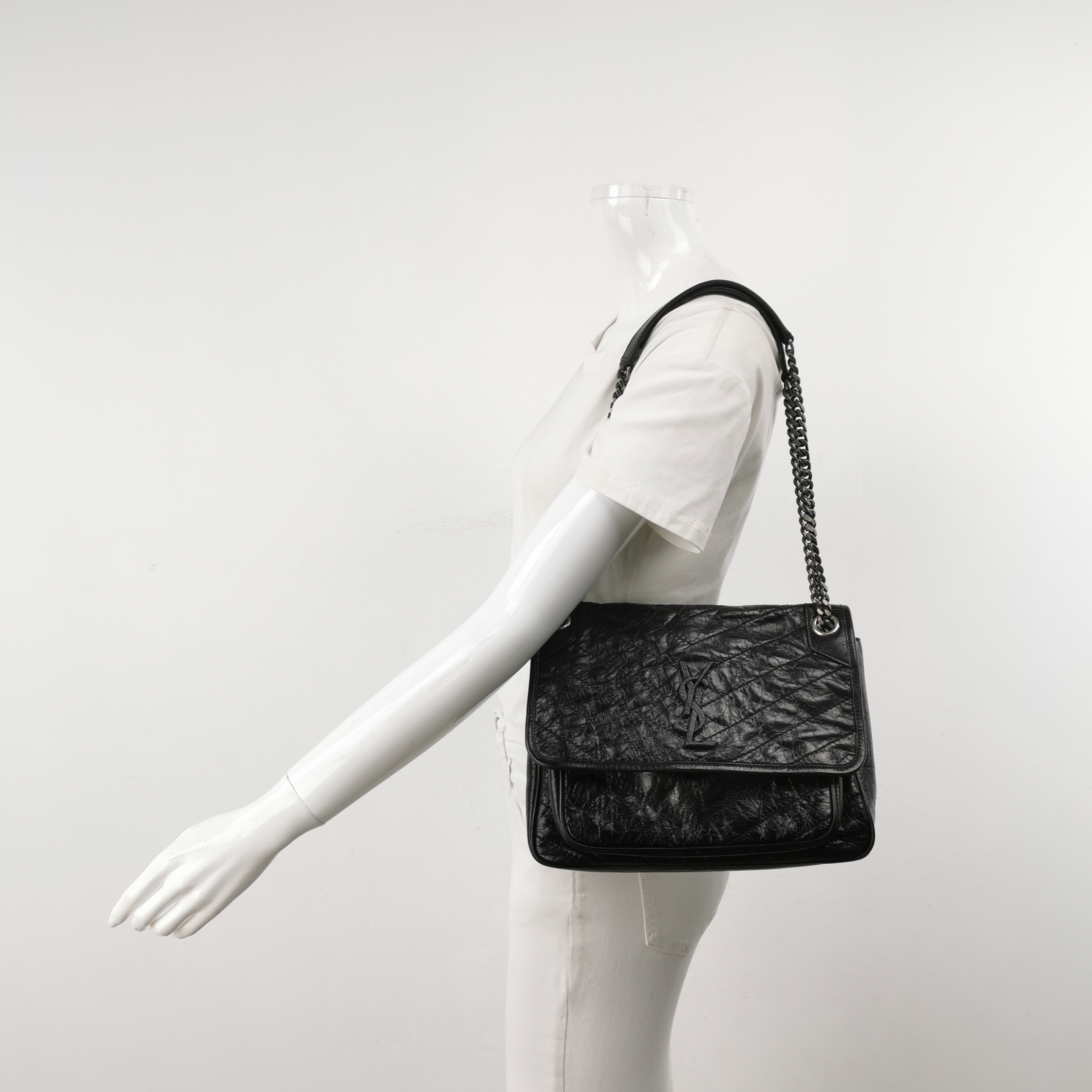 Saint Laurent Niki Chain Flap Bag Leather Medium — alternate view
