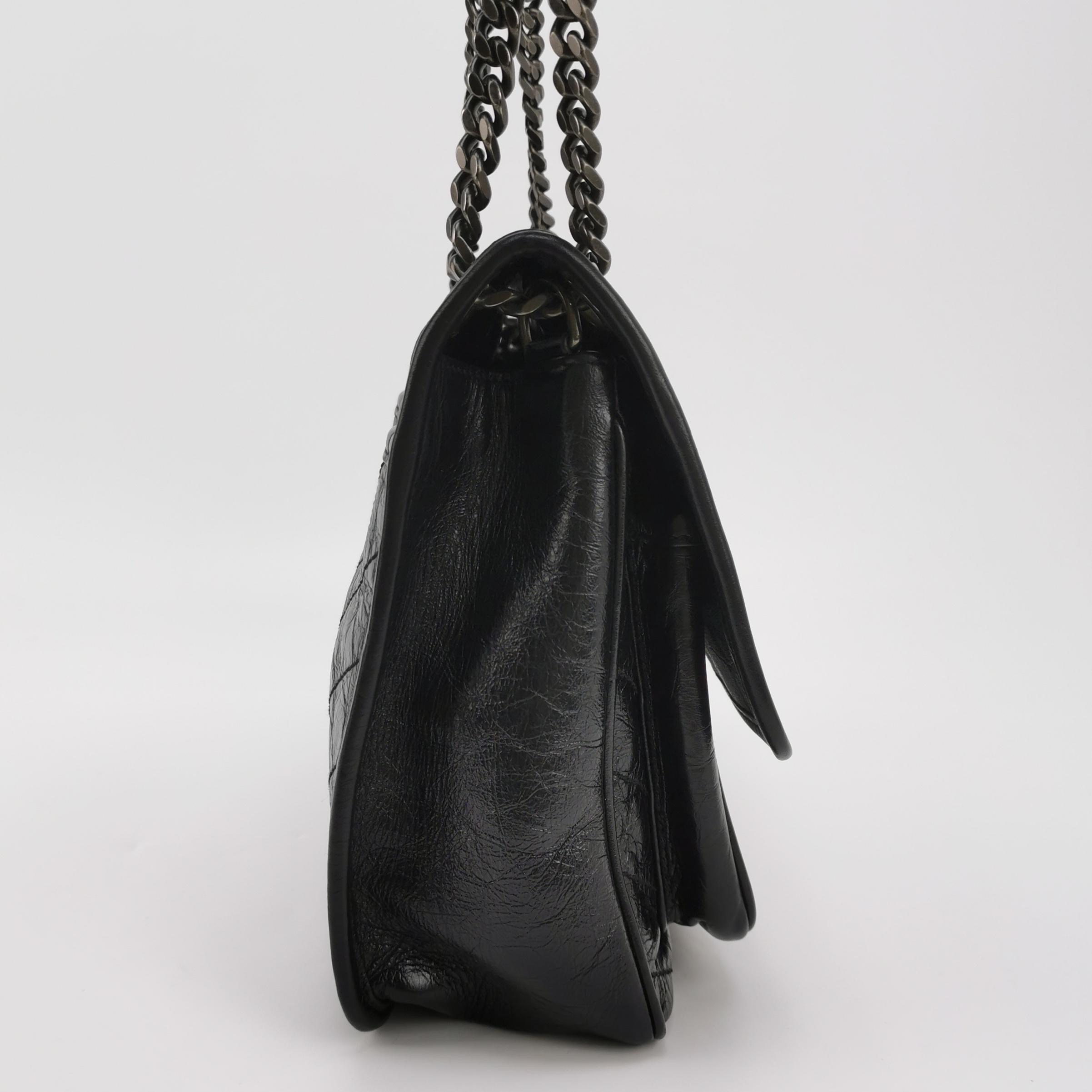 Saint Laurent Niki Chain Flap Bag Leather Medium