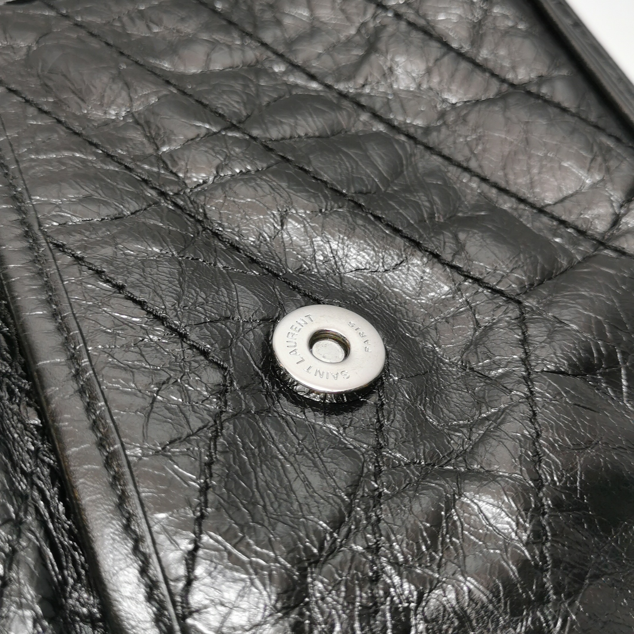 Saint Laurent Niki Chain Flap Bag Leather Medium