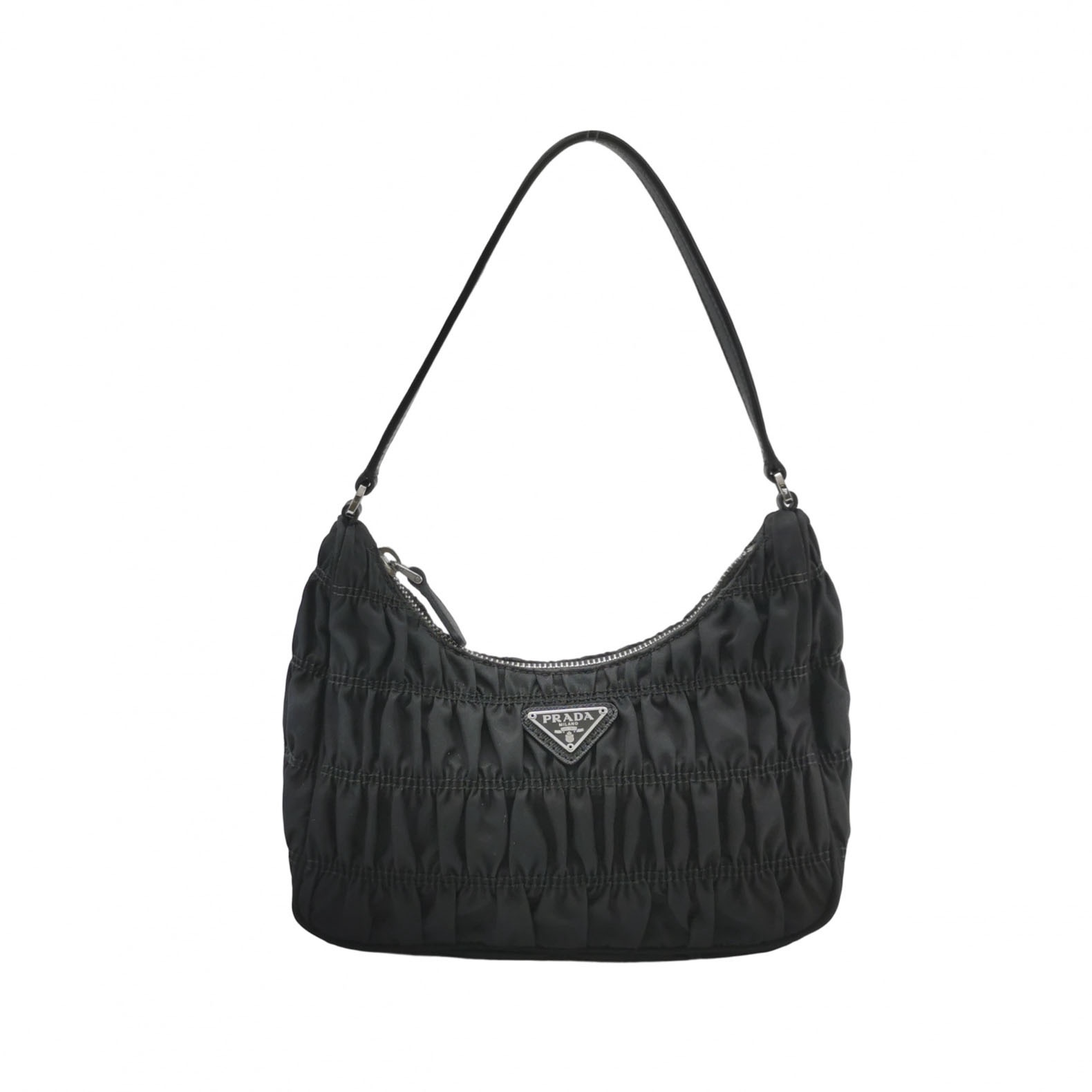 Prada Hobo Tessuto Gaufre with Saffiano Mini — photo 1 of 13