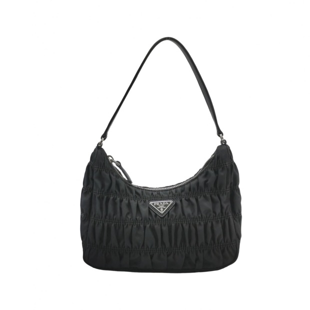 Prada Hobo Tessuto Gaufre with Saffiano Mini — pre-owned, Vierlot