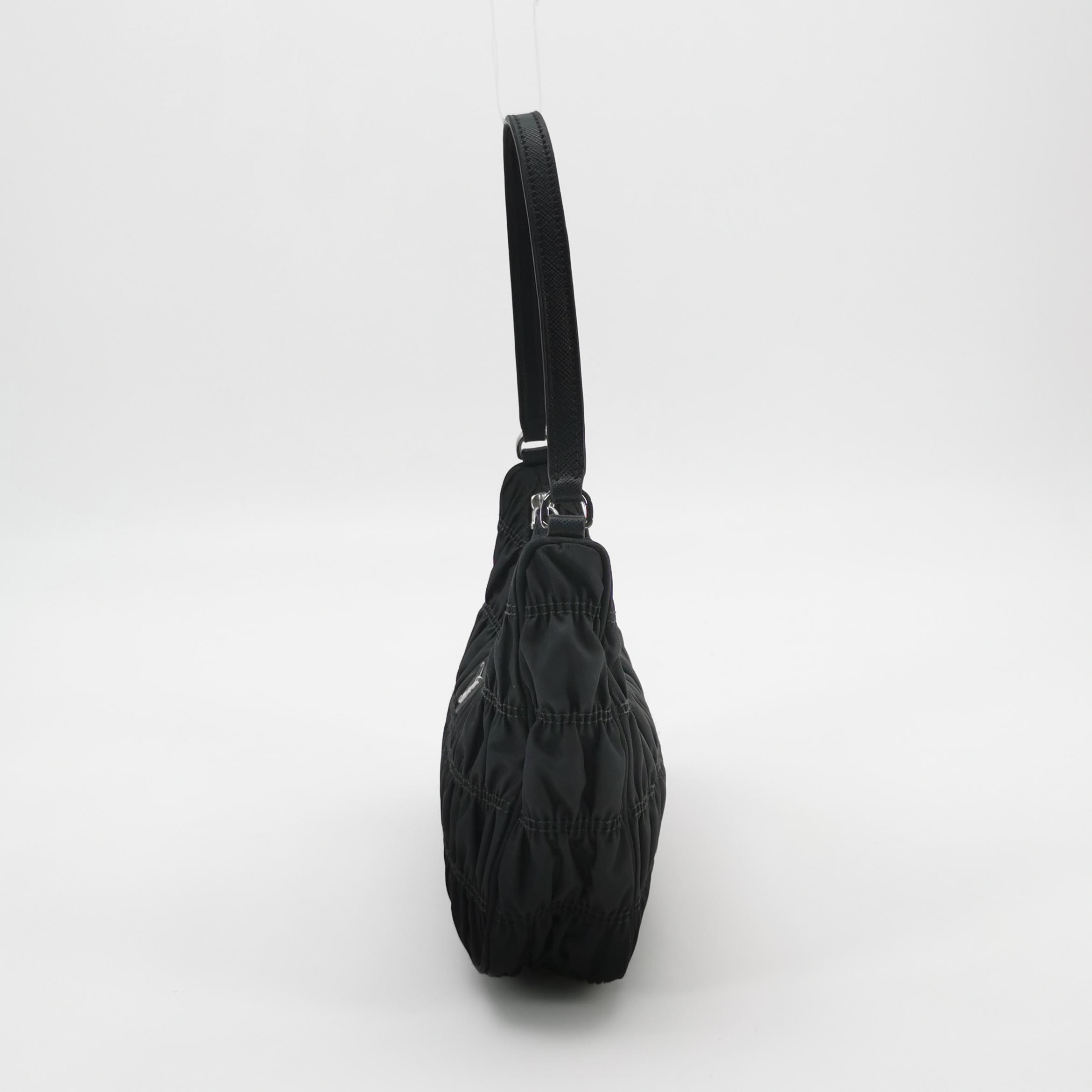 Prada Hobo Tessuto Gaufre with Saffiano Mini — photo 5 of 13
