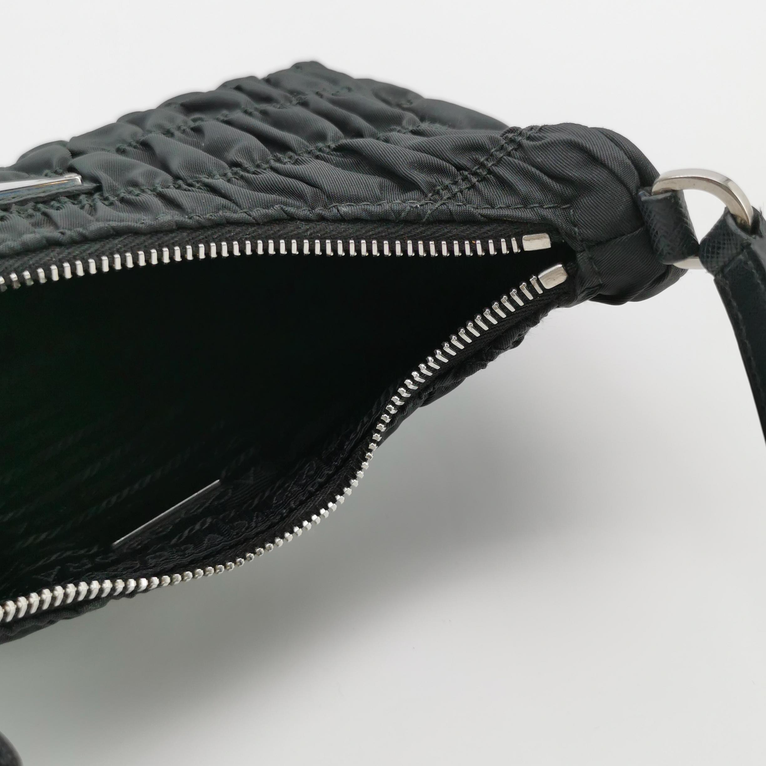 Prada Hobo Tessuto Gaufre with Saffiano Mini — photo 7 of 13