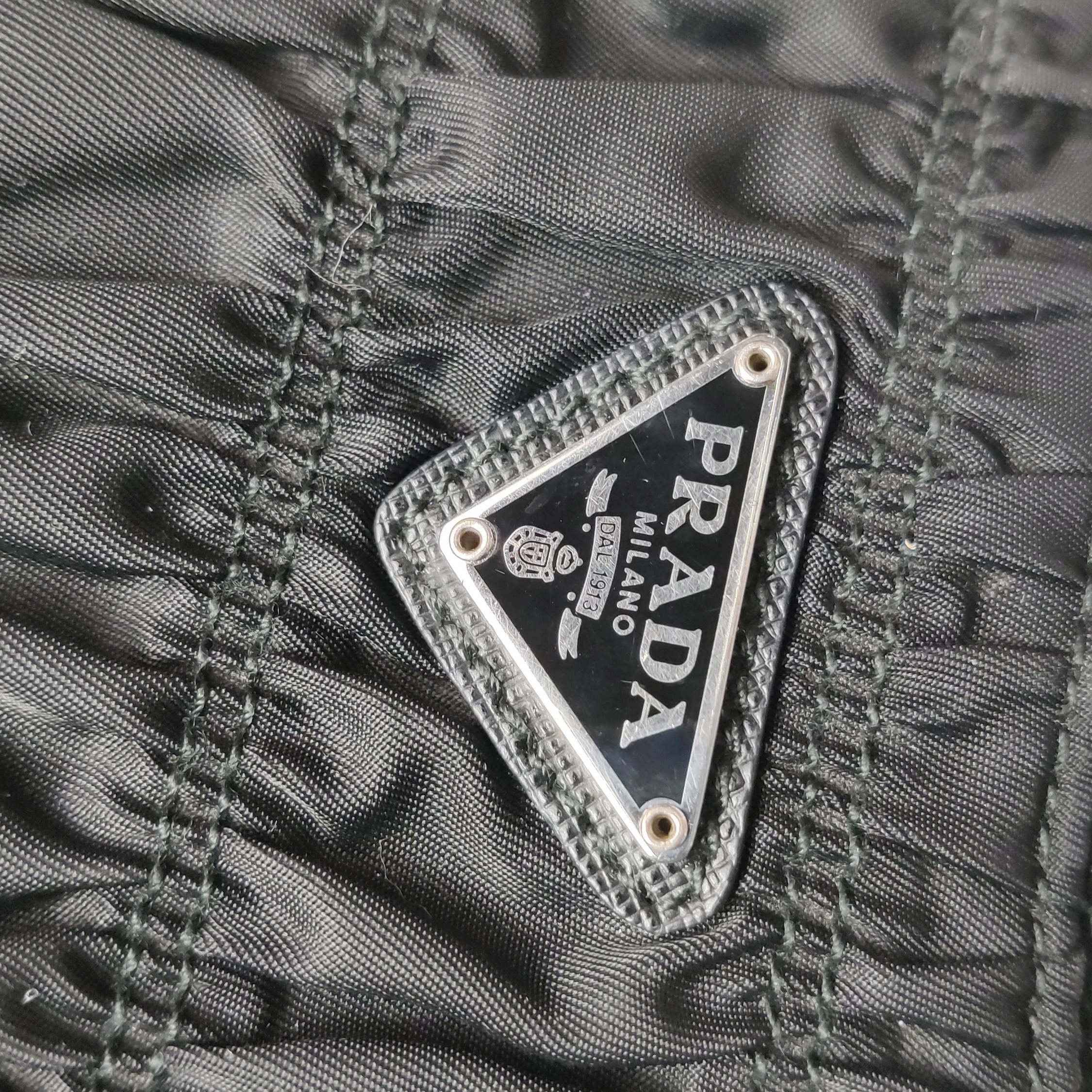 Prada Hobo Tessuto Gaufre with Saffiano Mini — photo 9 of 13
