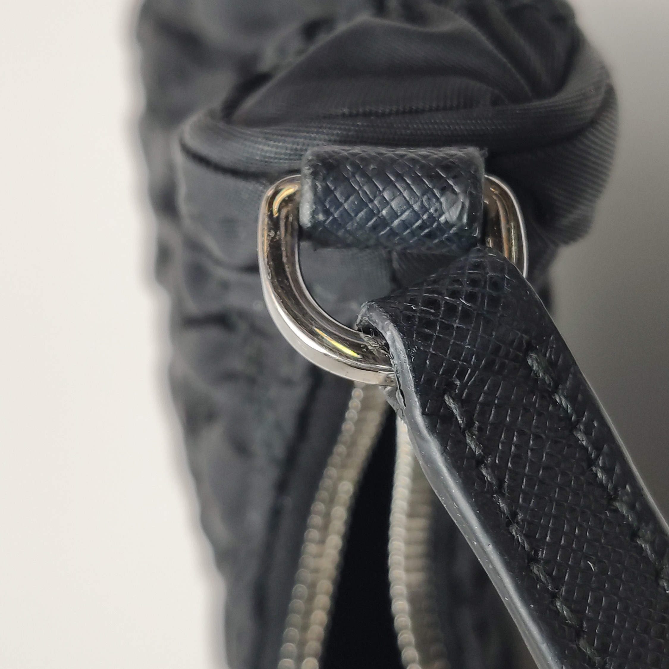 Prada Hobo Tessuto Gaufre with Saffiano Mini — photo 10 of 13