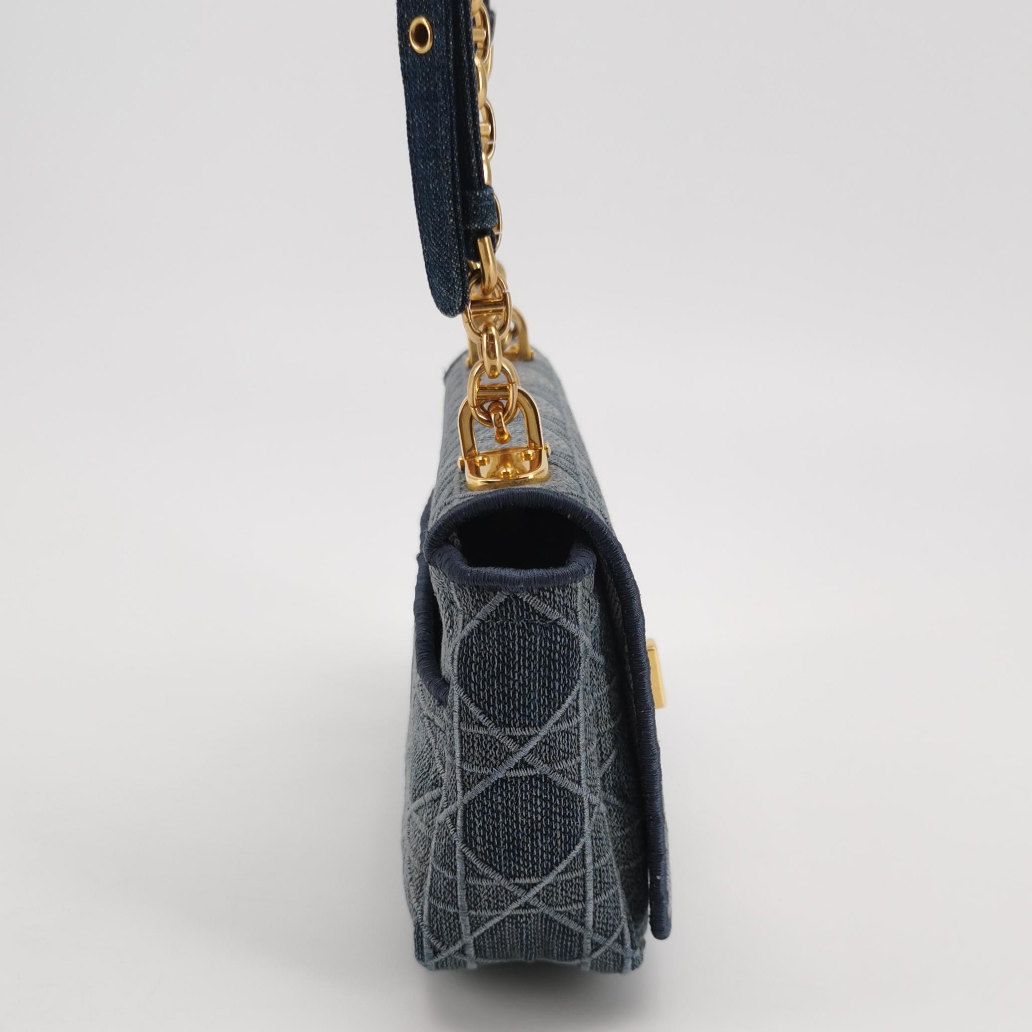 Dior Caro Bag Cannage Embroidered Denim Small — photo 4 of 23