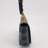 Dior Caro Bag Cannage Embroidered Denim Small — thumbnail 4
