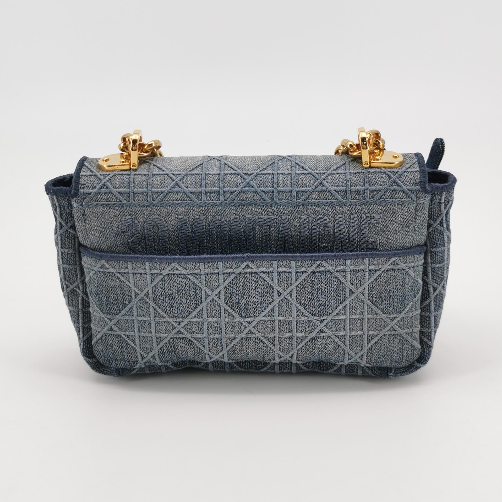 Dior Caro Bag Cannage Embroidered Denim Small — photo 5 of 23