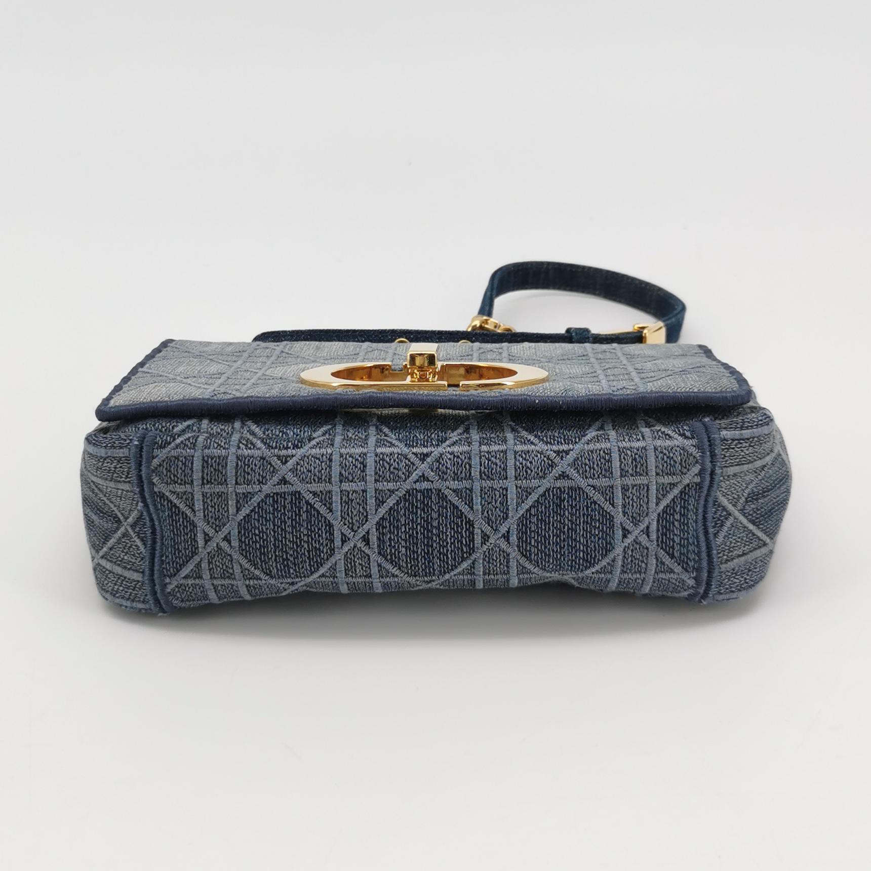 Dior Caro Bag Cannage Embroidered Denim Small — photo 6 of 23