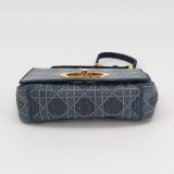Dior Caro Bag Cannage Embroidered Denim Small — thumbnail 6