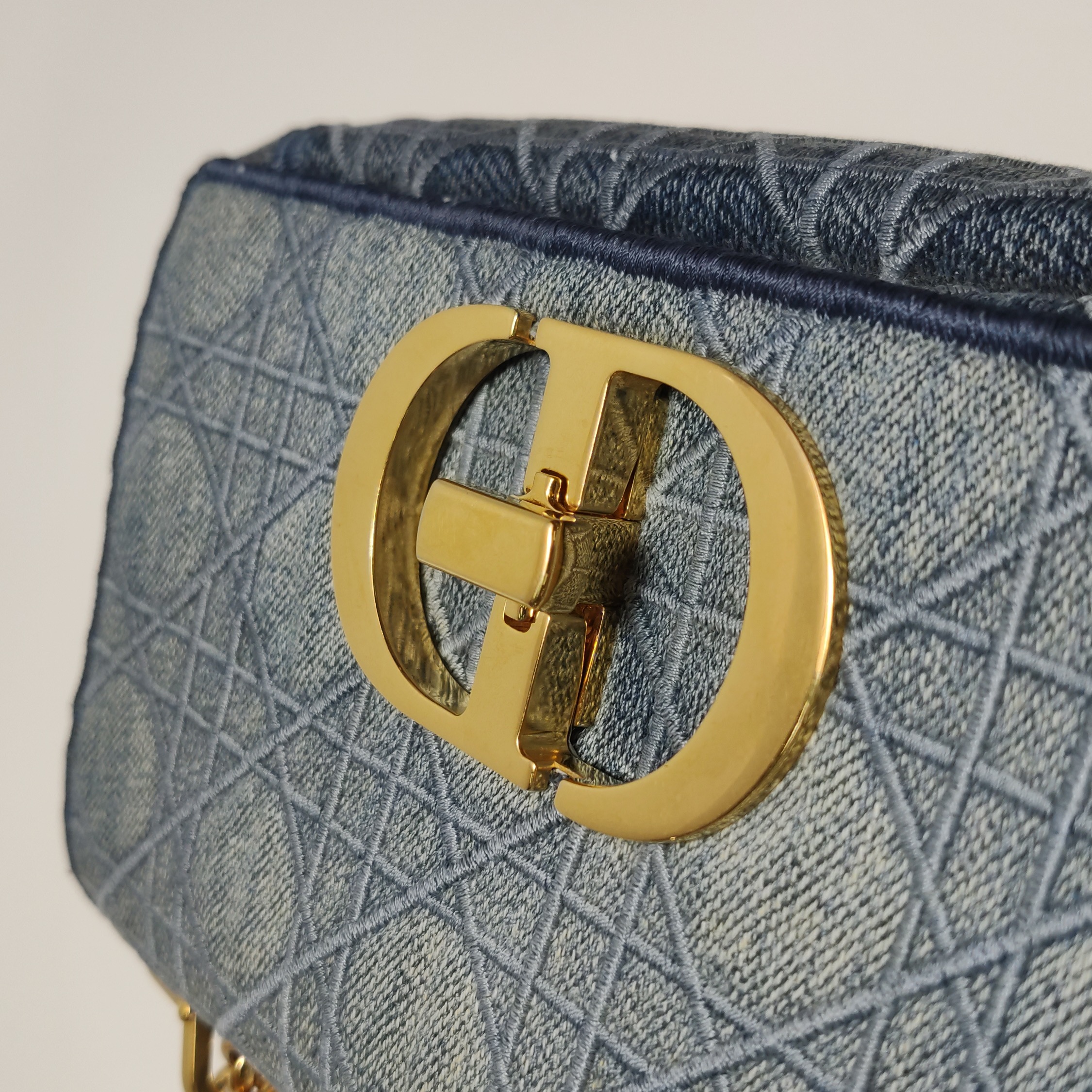 Dior Caro Bag Cannage Embroidered Denim Small — photo 11 of 23