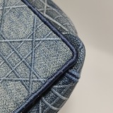 Dior Caro Bag Cannage Embroidered Denim Small — thumbnail 20