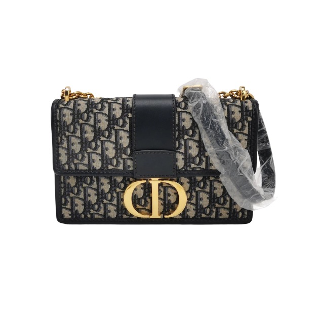 Christian Dior 30 Montaigne Chain Flap Bag Oblique Canvas — pre-owned, Vierlot