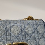 Dior Caro Bag Cannage Embroidered Denim Small — thumbnail 18