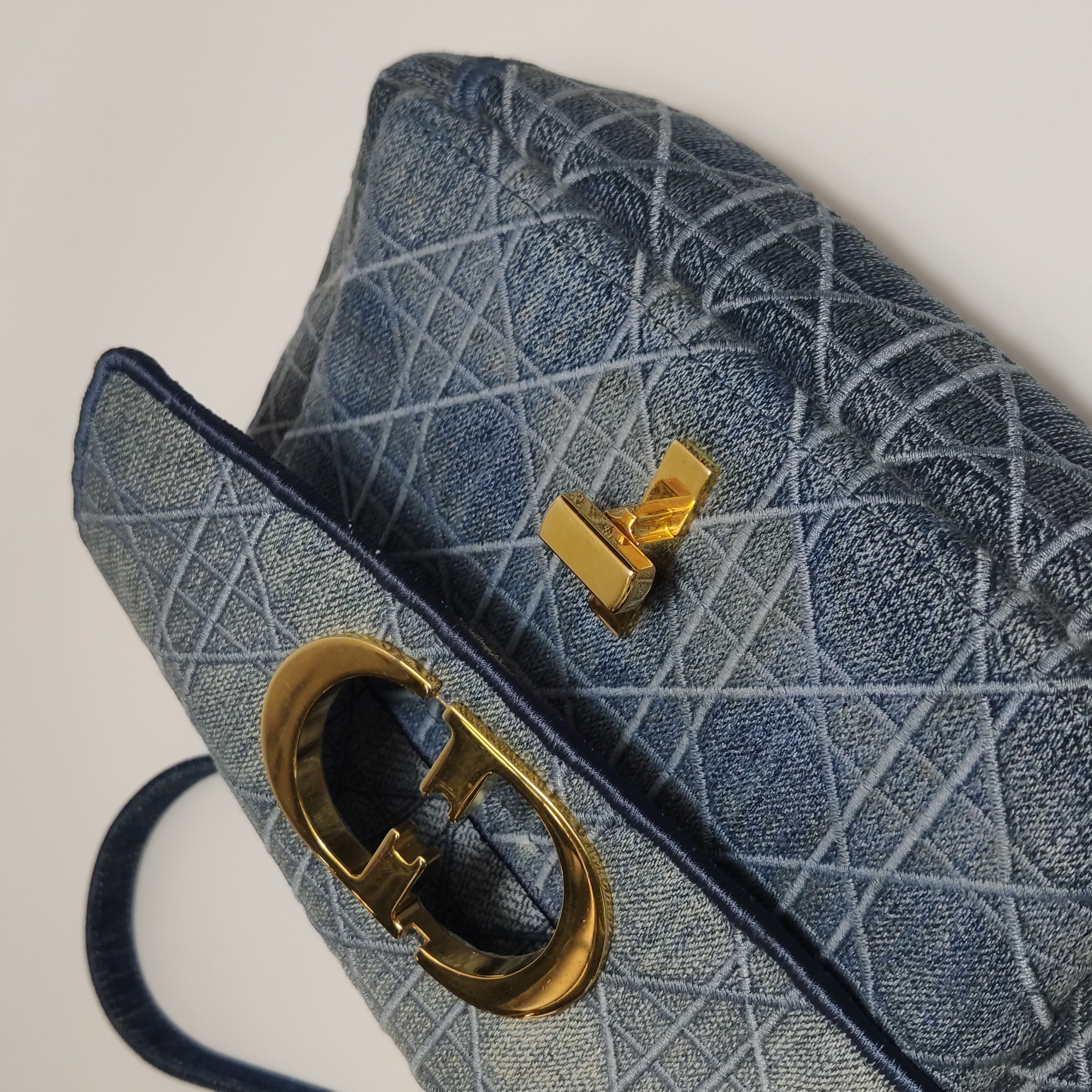 Dior Caro Bag Cannage Embroidered Denim Small — photo 13 of 23