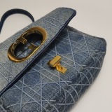 Dior Caro Bag Cannage Embroidered Denim Small — thumbnail 13