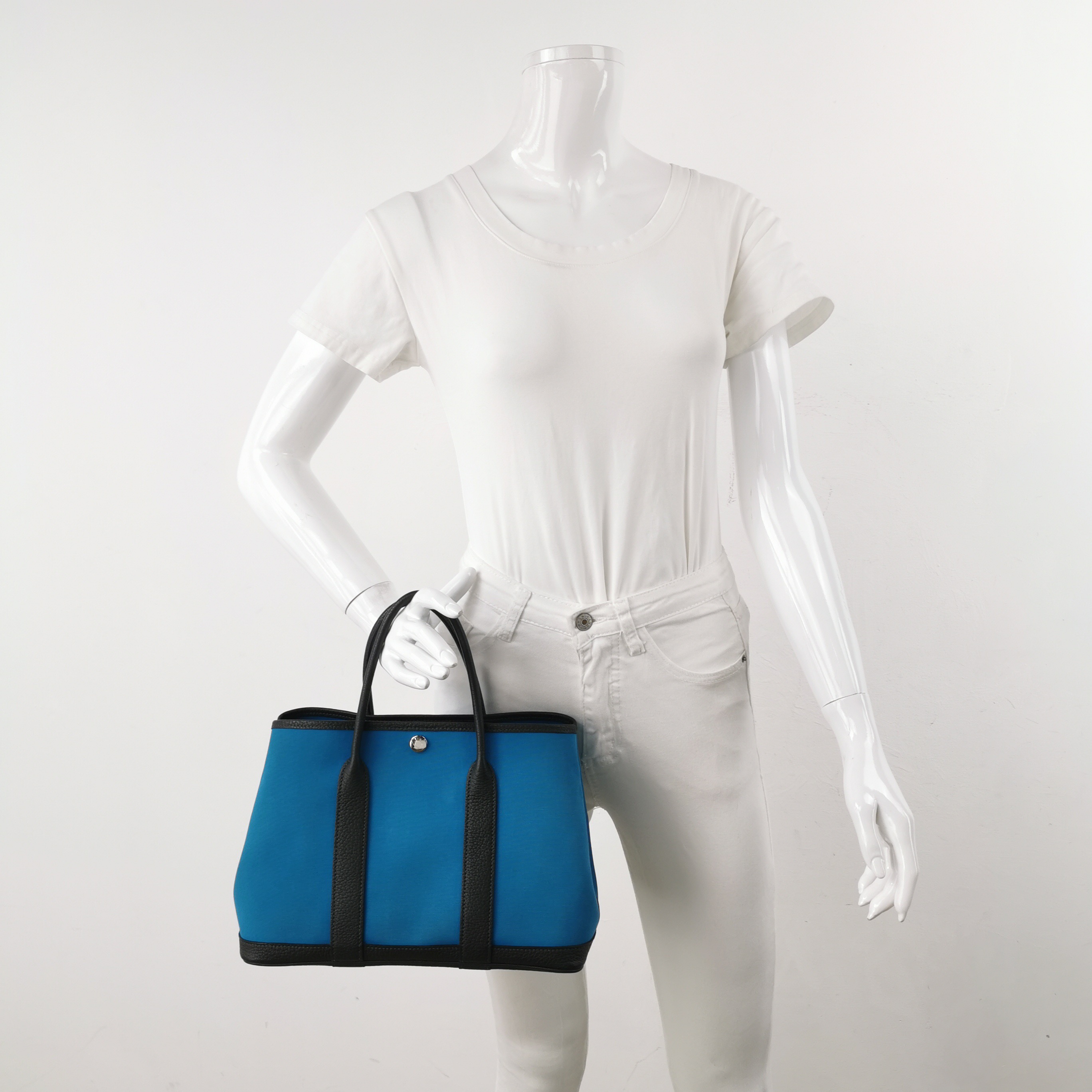 Hermes Garden Party Tote Toile and Leather 30 — alternate view