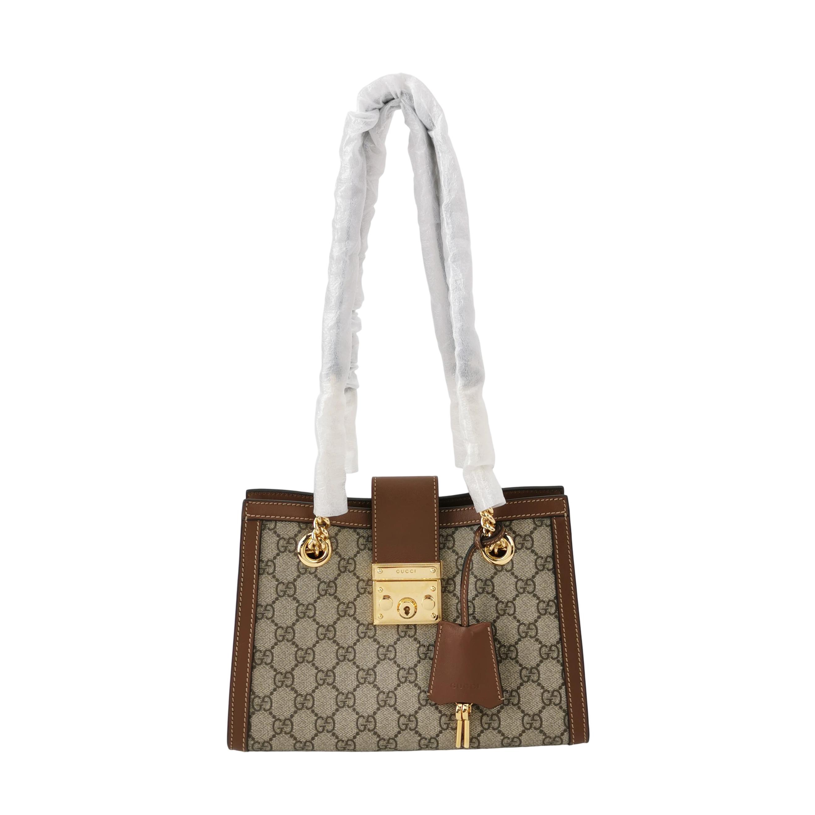 Gucci Padlock Chain Tote GG Coated Canvas with Leather Medium — photo 1 of 23