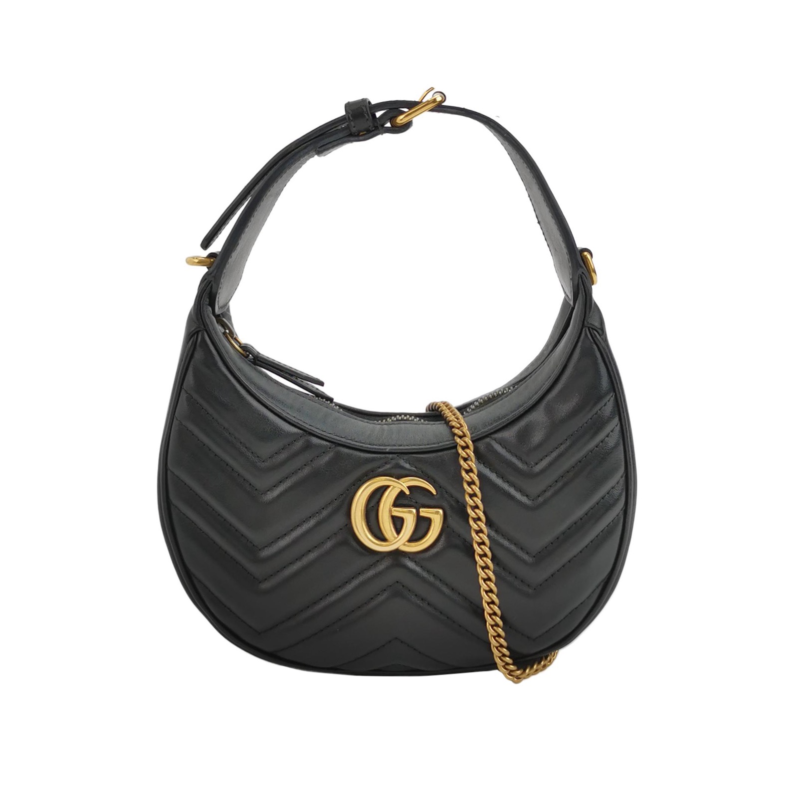 Gucci GG Marmont Half Moon Hobo Matelasse Leather Small — photo 1 of 21