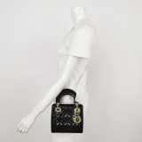 Christian Dior Lady Dior Chain Bag Cannage Quilt Patent Mini — thumbnail 2
