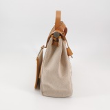 Hermes Herbag Zip Relief Brides de Gala Toile and Leather 31 — thumbnail 3