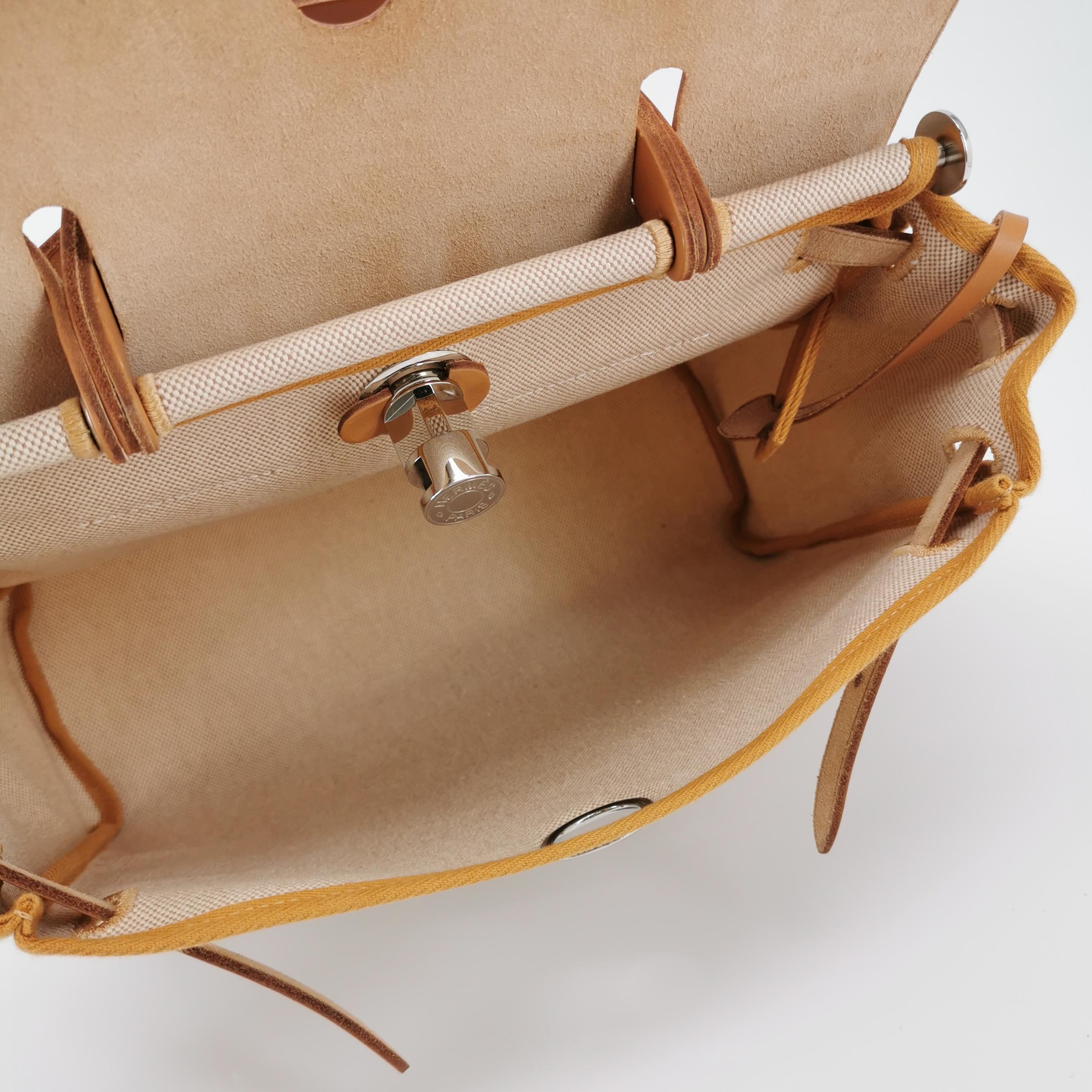 Hermes Herbag Zip Relief Brides de Gala Toile and Leather 31 — photo 12 of 19