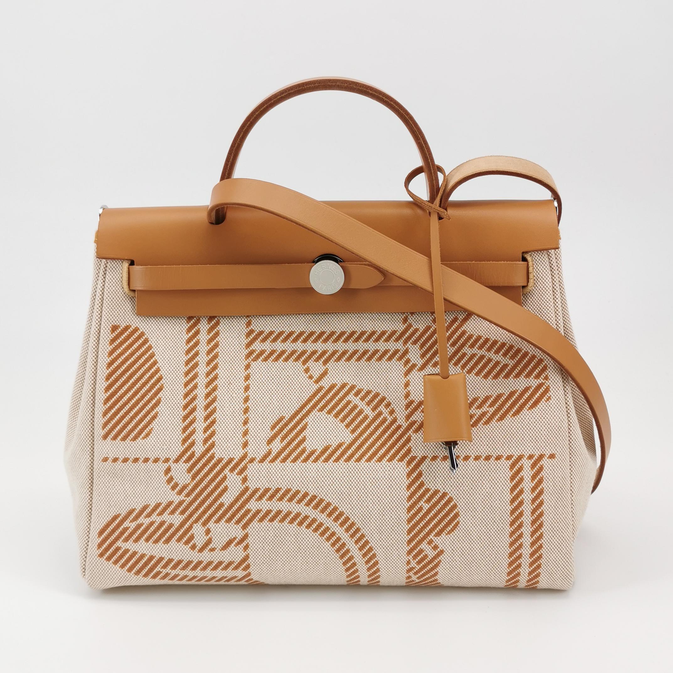 Hermes Herbag Zip Relief Brides de Gala Toile and Leather 31 — photo 5 of 19