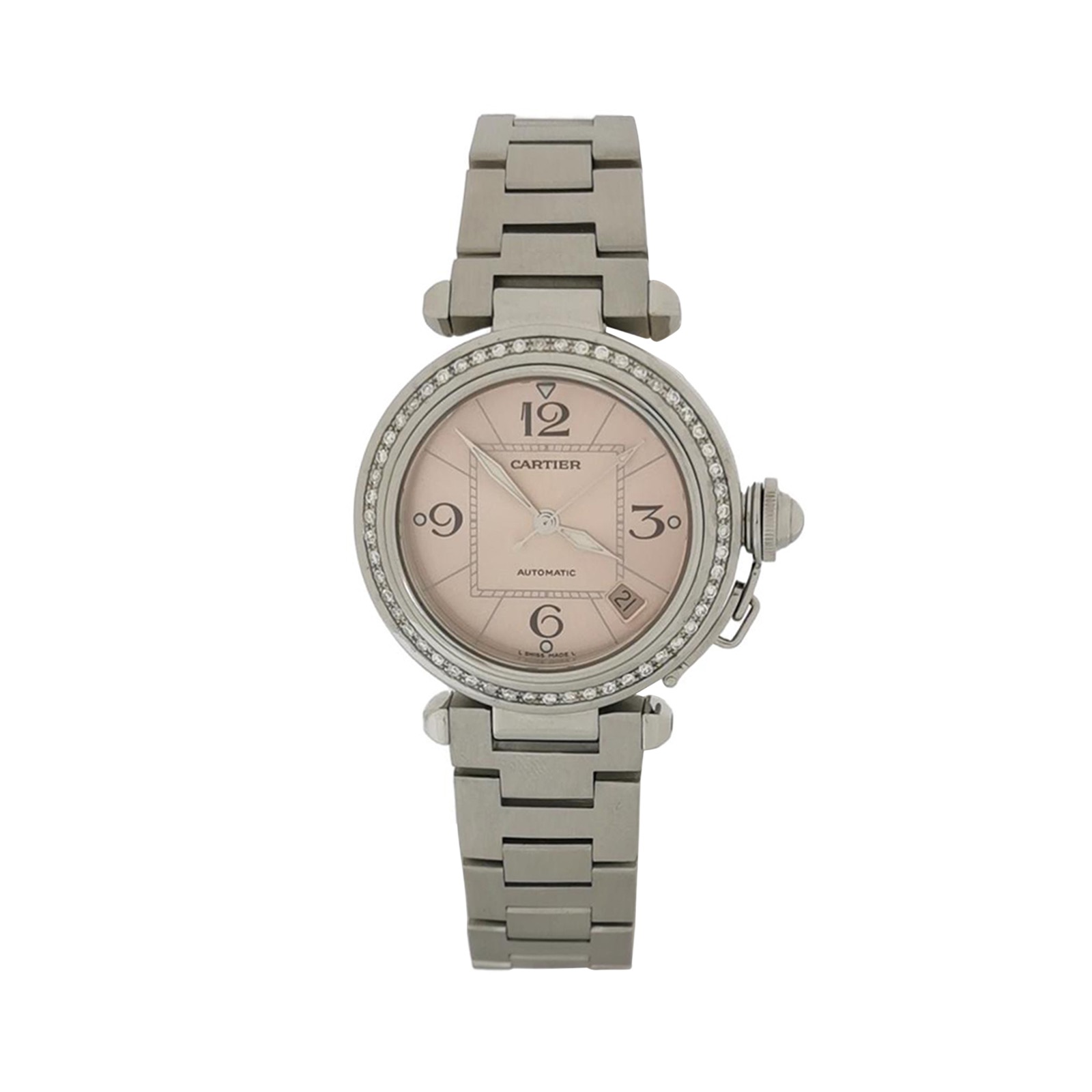 Cartier Pasha C Pink Dial Automatic Watch Stainless Steel 35 — photo 1 of 9