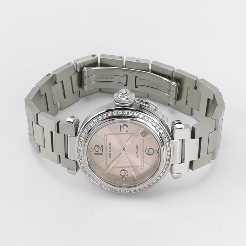 Cartier Pasha C Pink Dial Automatic Watch Stainless Steel 35 — alternate view