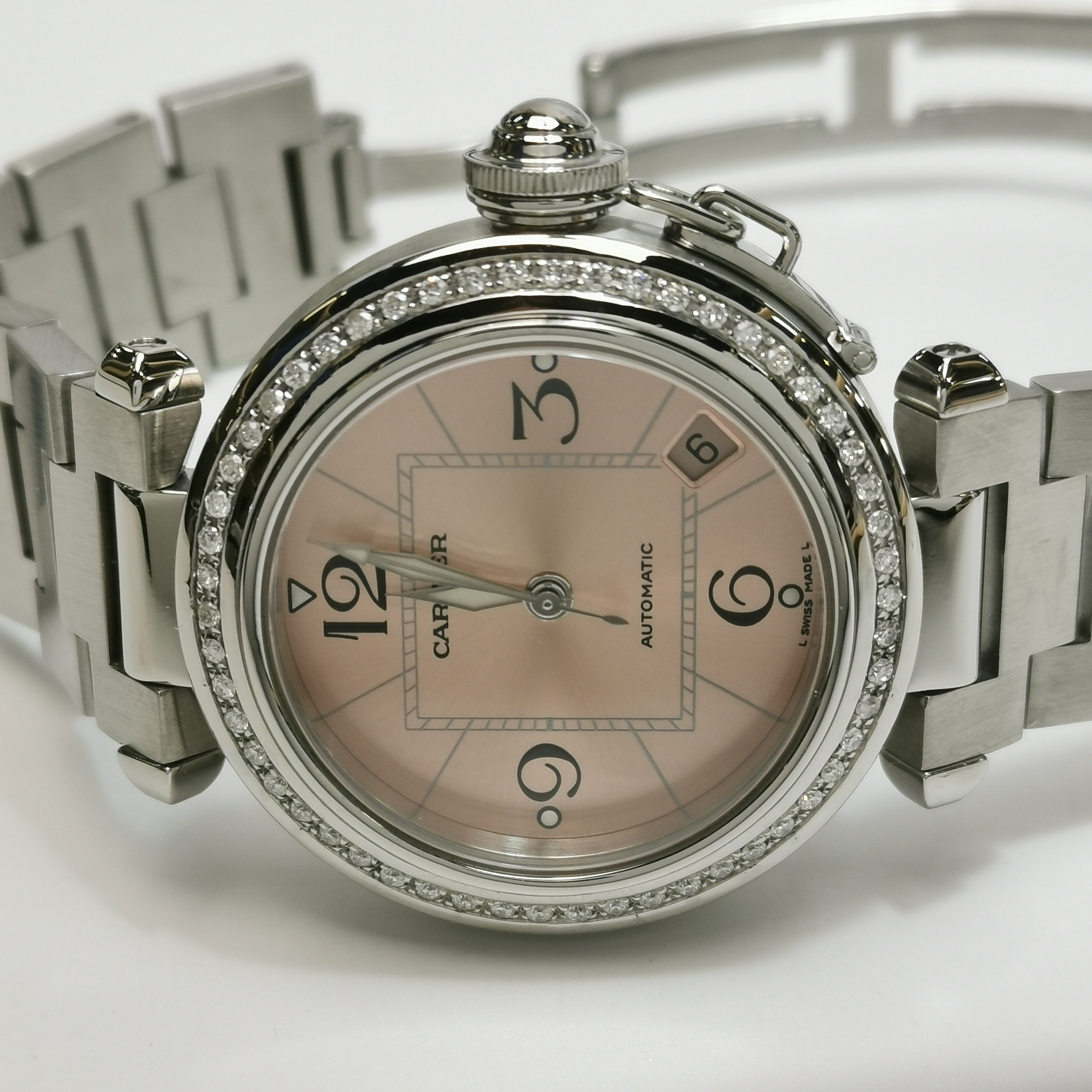 Cartier Pasha C Pink Dial Automatic Watch Stainless Steel 35 — photo 5 of 9