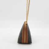 Celine Zip Around Chain Clutch Triomphe Coated Canvas — thumbnail 3