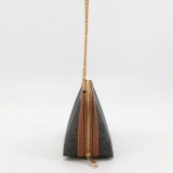 Celine Zip Around Chain Clutch Triomphe Coated Canvas — thumbnail 4