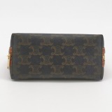 Celine Zip Around Chain Clutch Triomphe Coated Canvas — thumbnail 6