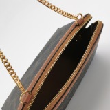 Celine Zip Around Chain Clutch Triomphe Coated Canvas — thumbnail 7