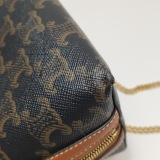 Celine Zip Around Chain Clutch Triomphe Coated Canvas — thumbnail 10