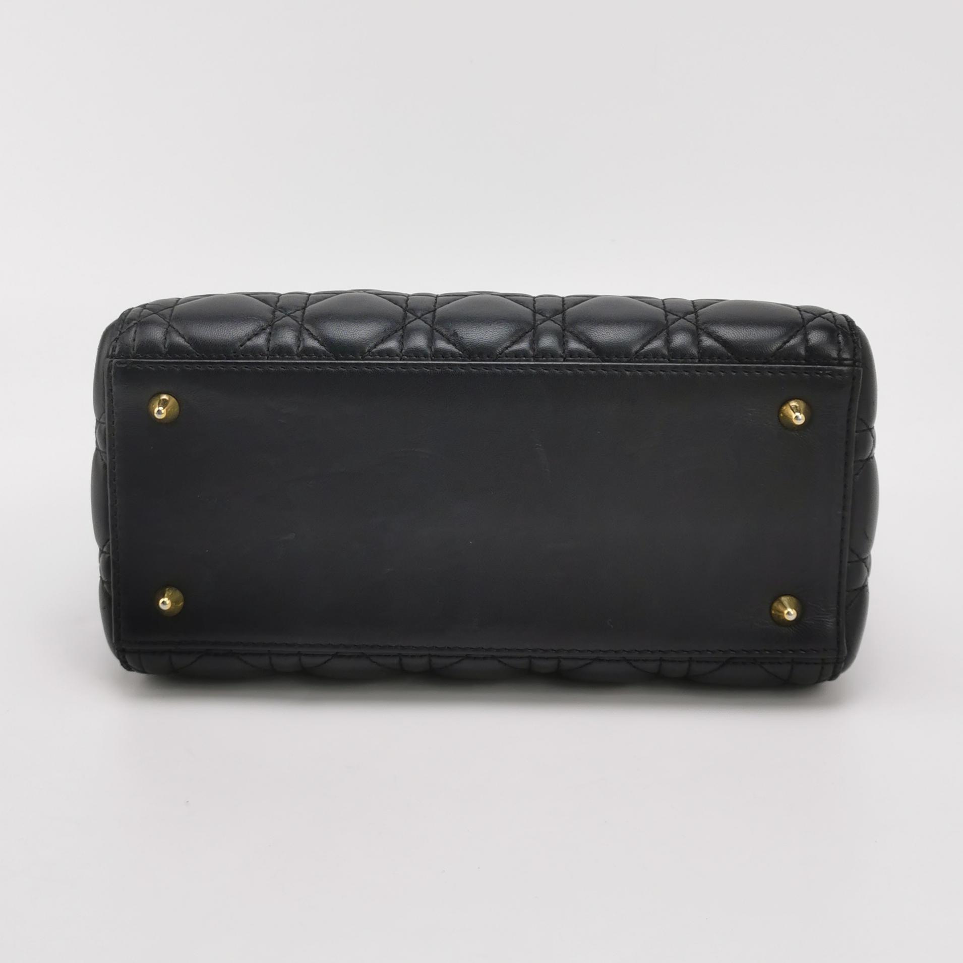 Christian Dior Lady Dior Bag Cannage Quilt Lambskin Medium