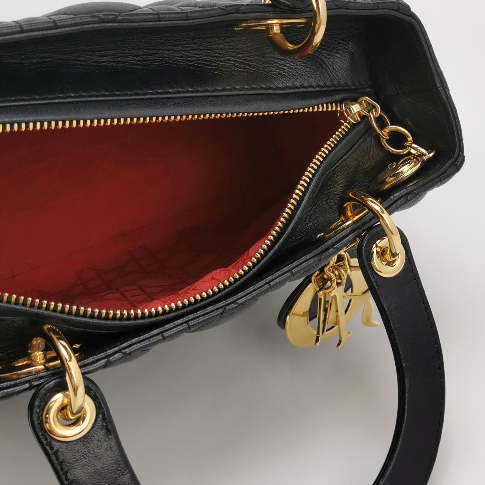 Christian Dior Lady Dior Bag Cannage Quilt Lambskin Medium