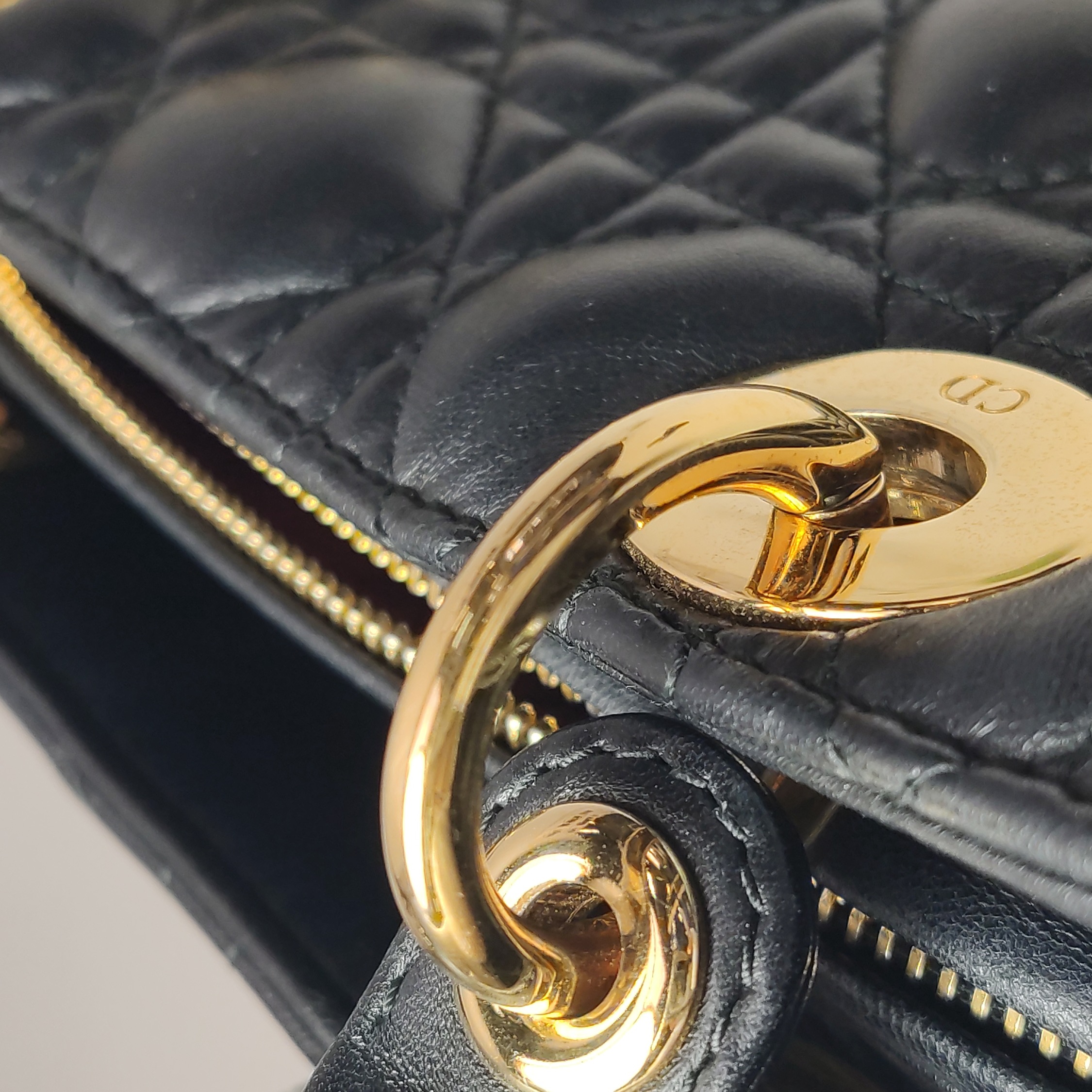 Christian Dior Lady Dior Bag Cannage Quilt Lambskin Medium